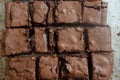 Home made peanut butter brownies Royalty Free Stock Photo