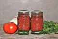 Home-made Picante Sauce in Canning Jars