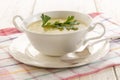 Home made potato cucumber soup