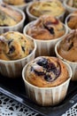 Home made raspberry muffins Royalty Free Stock Photo