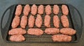 Home made romanian speciality mici Royalty Free Stock Photo