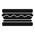 Home made sandwich icon simple vector. Fast food