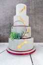 Stacked Wedding Cake Royalty Free Stock Photo