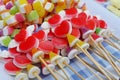 Home made Sugar and gelly mixed Candy for Valentines day. Royalty Free Stock Photo