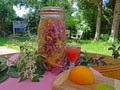 Home made summerdrink from elderflower