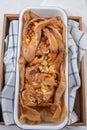 Home made sweet apple bread with cinnamon Royalty Free Stock Photo