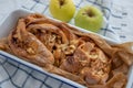 Home made sweet apple bread with cinnamon Royalty Free Stock Photo