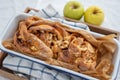 Home made sweet apple bread with cinnamon Royalty Free Stock Photo