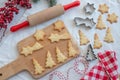 Home made sweet german christmas cookies on a table Royalty Free Stock Photo