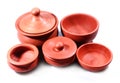 Home made terracotta traditional pots and bowls Royalty Free Stock Photo