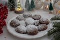 Home made traditional German Christmas Cookies Royalty Free Stock Photo