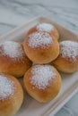 Traditional german donuts filled with jam Royalty Free Stock Photo