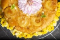 Upside-down pineapple cake Royalty Free Stock Photo