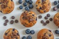 Home made vanilla blueberry muffins