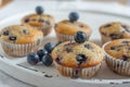 Home made vanilla blueberry muffins