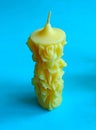 Home made yellow roses candle with beeswax.