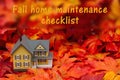 Home maintenance checklist for the fall season Royalty Free Stock Photo