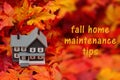 Home maintenance tips for the fall season Royalty Free Stock Photo