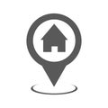 Home map pointer icon vector simple Royalty Free Stock Photo