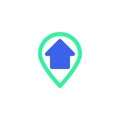 Home map pointer icon vector Royalty Free Stock Photo