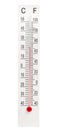 Home mercury thermometer on white background
