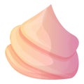 Home meringue icon, cartoon style