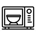 Home microwave icon, outline style