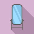 Home mirror icon, flat style