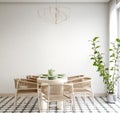 Home mockup, cozy dining room interior background Royalty Free Stock Photo