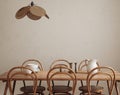 Home mockup, cozy dining room interior background Royalty Free Stock Photo