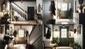 Home mockup farmhouse hallway interior background Ai generative