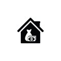 Home money icon bank icon