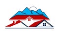 Home Mountain Template Royalty Free Stock Photo