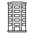 Home multistory building icon outline vector. Real estate Royalty Free Stock Photo