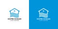 Home ocean logo vector design Royalty Free Stock Photo