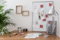 Home office of a designer Royalty Free Stock Photo