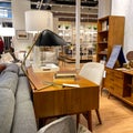 A home office display at a West Elm Midcentury Modern furniture store in Orlando, Florida