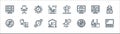 Home office line icons. linear set. quality vector line set such as computer screen, no work, home office, no work, online