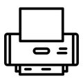 Home office printer icon, outline style Royalty Free Stock Photo