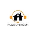 Home operator logo design vector illustration Royalty Free Stock Photo