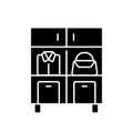 Home organization black glyph icon Royalty Free Stock Photo