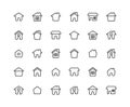 Home Ouline Icon Set Royalty Free Stock Photo