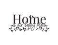 Home is our happy place, Wording Design, Wall Decor, Wall Decals, Art Decor, Poster design vector, branch with hearts