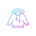 Home outfit with hoodie gradient linear vector icon