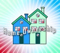 Home Ownership Icon Means Property Homeownership Investment Or Dream - 3d Illustration Royalty Free Stock Photo