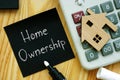 Home Ownership is shown on the conceptual business photo