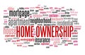 Home ownership word cloud Royalty Free Stock Photo