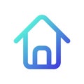 Home page pixel perfect gradient linear ui icon Royalty Free Stock Photo