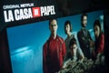 Home page screen of the serie tv : La casa de papel paper house on Netflix