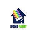 Home paint concept logo design template